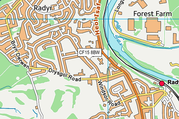 CF15 8BW map - OS VectorMap District (Ordnance Survey)