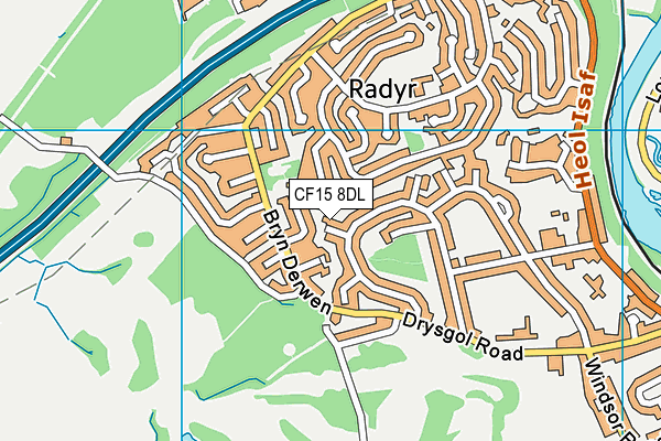 CF15 8DL map - OS VectorMap District (Ordnance Survey)