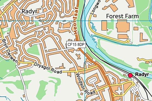 CF15 8DP map - OS VectorMap District (Ordnance Survey)