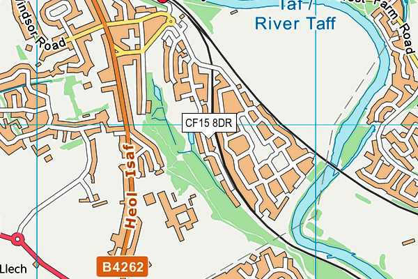 CF15 8DR map - OS VectorMap District (Ordnance Survey)