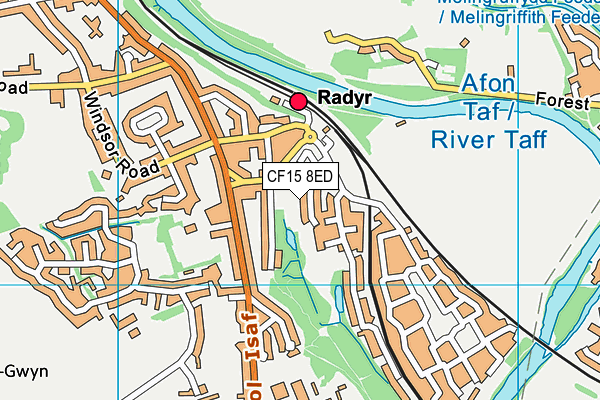 CF15 8ED map - OS VectorMap District (Ordnance Survey)