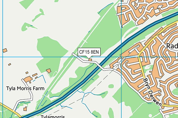 CF15 8EN map - OS VectorMap District (Ordnance Survey)