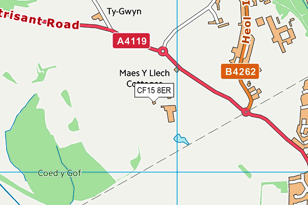 CF15 8ER map - OS VectorMap District (Ordnance Survey)