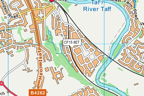 CF15 8ET map - OS VectorMap District (Ordnance Survey)