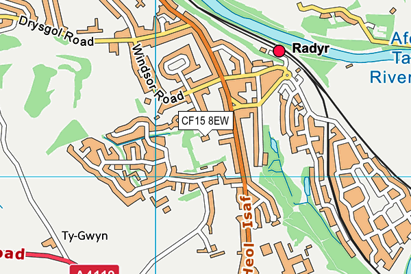 CF15 8EW map - OS VectorMap District (Ordnance Survey)