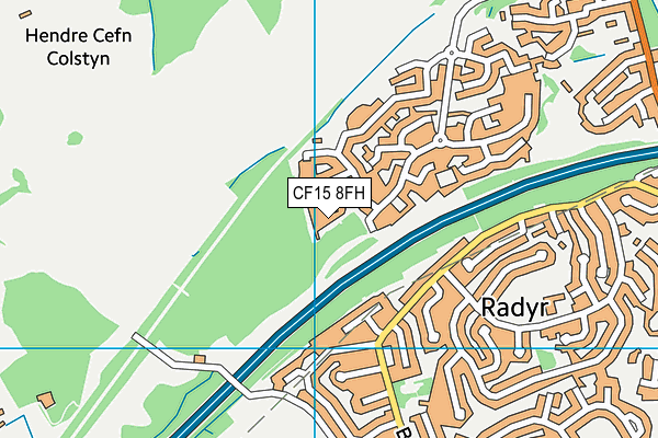 CF15 8FH map - OS VectorMap District (Ordnance Survey)