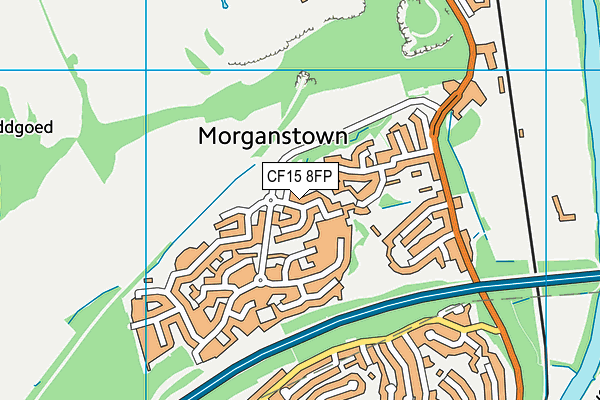 CF15 8FP map - OS VectorMap District (Ordnance Survey)