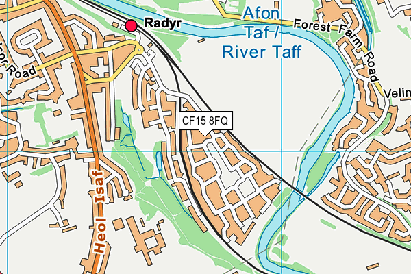 CF15 8FQ map - OS VectorMap District (Ordnance Survey)