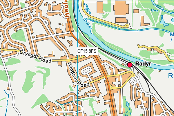 CF15 8FS map - OS VectorMap District (Ordnance Survey)