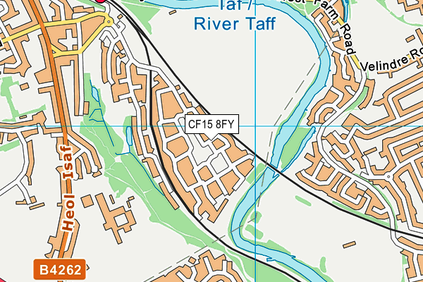 CF15 8FY map - OS VectorMap District (Ordnance Survey)