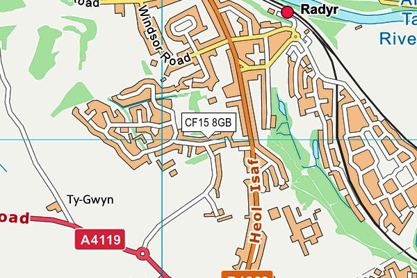 CF15 8GB map - OS VectorMap District (Ordnance Survey)