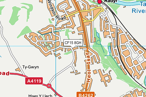 CF15 8GH map - OS VectorMap District (Ordnance Survey)