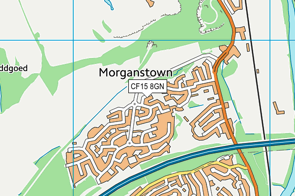 CF15 8GN map - OS VectorMap District (Ordnance Survey)