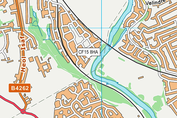 CF15 8HA map - OS VectorMap District (Ordnance Survey)