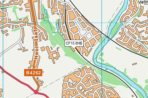 CF15 8HB map - OS VectorMap District (Ordnance Survey)