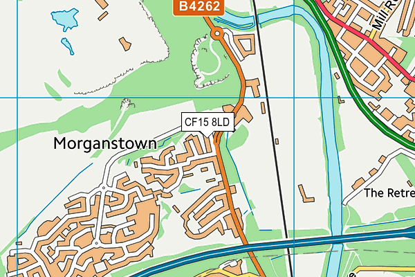 CF15 8LD map - OS VectorMap District (Ordnance Survey)