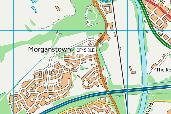 CF15 8LE map - OS VectorMap District (Ordnance Survey)