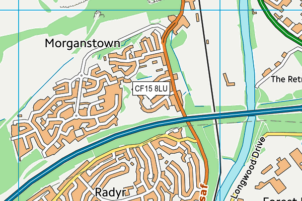 CF15 8LU map - OS VectorMap District (Ordnance Survey)