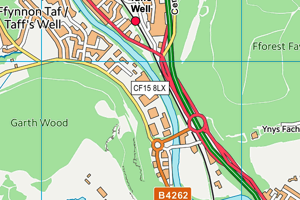 CF15 8LX map - OS VectorMap District (Ordnance Survey)