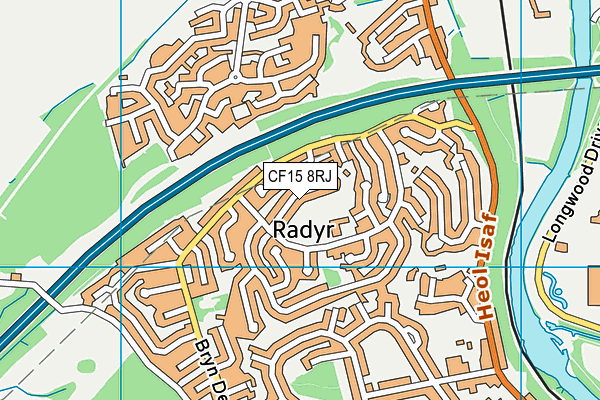 CF15 8RJ map - OS VectorMap District (Ordnance Survey)