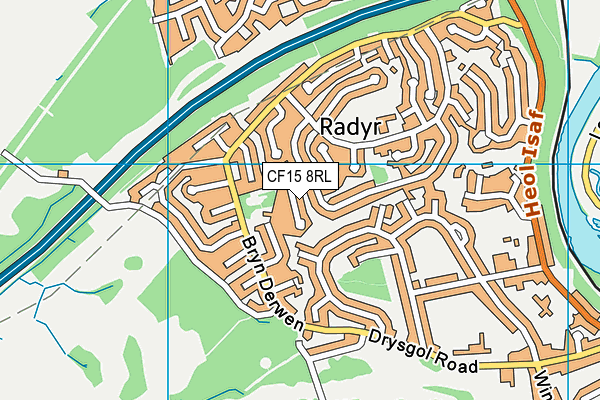 CF15 8RL map - OS VectorMap District (Ordnance Survey)