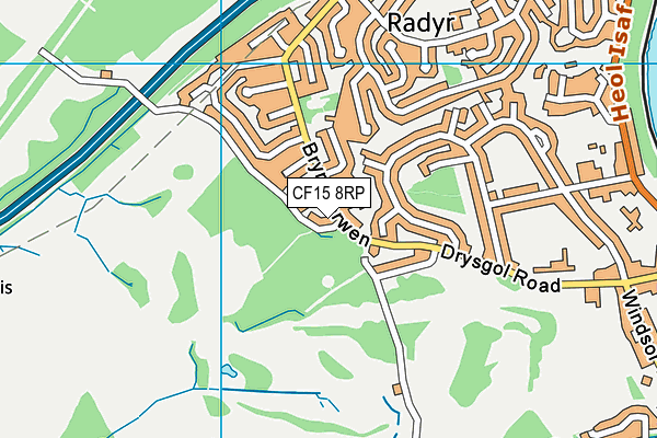 CF15 8RP map - OS VectorMap District (Ordnance Survey)