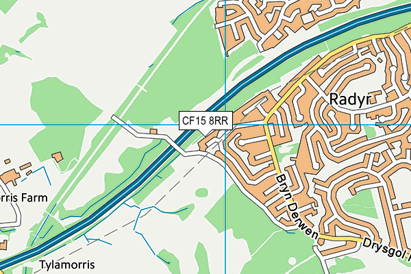 CF15 8RR map - OS VectorMap District (Ordnance Survey)