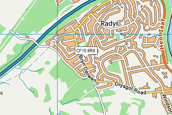 CF15 8RX map - OS VectorMap District (Ordnance Survey)