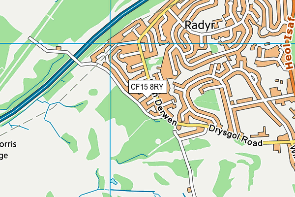 CF15 8RY map - OS VectorMap District (Ordnance Survey)