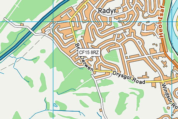 CF15 8RZ map - OS VectorMap District (Ordnance Survey)