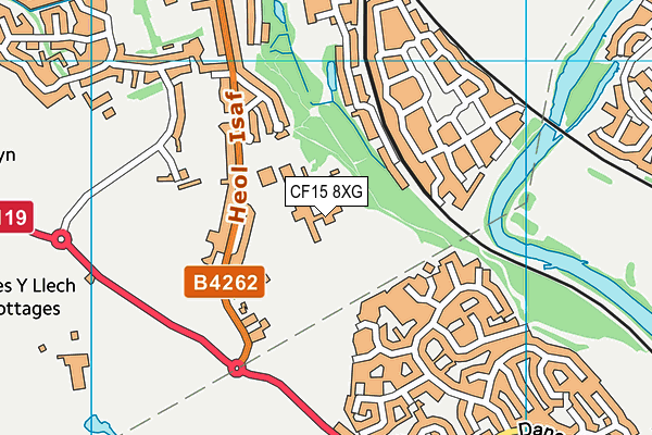 Radyr Comprehensive School map (CF15 8XG) - OS VectorMap District (Ordnance Survey)