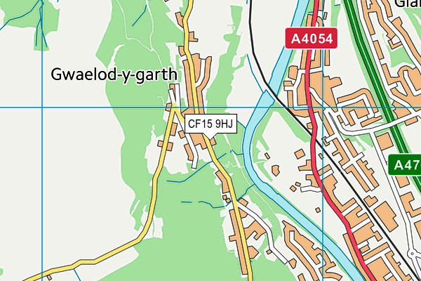 Y G G Gwaelod y Garth map (CF15 9HJ) - OS VectorMap District (Ordnance Survey)