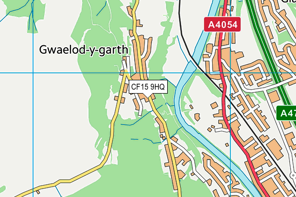 CF15 9HQ map - OS VectorMap District (Ordnance Survey)