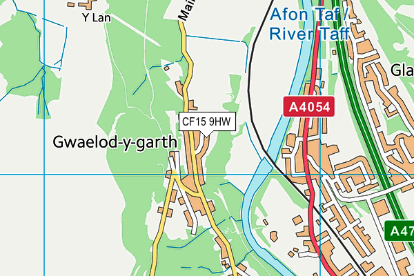 CF15 9HW map - OS VectorMap District (Ordnance Survey)