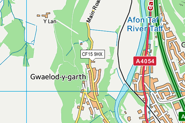 CF15 9HX map - OS VectorMap District (Ordnance Survey)