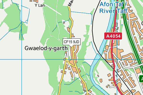 CF15 9JD map - OS VectorMap District (Ordnance Survey)