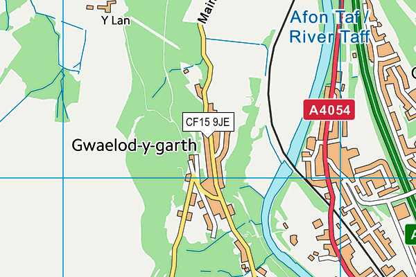 CF15 9JE map - OS VectorMap District (Ordnance Survey)