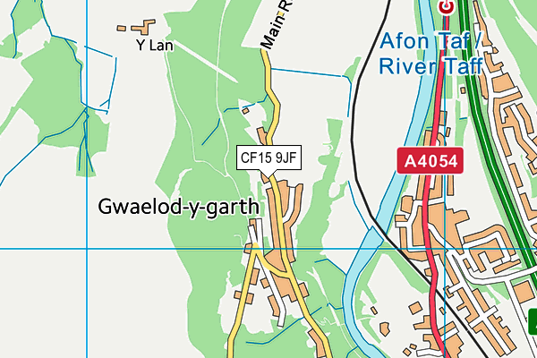 CF15 9JF map - OS VectorMap District (Ordnance Survey)