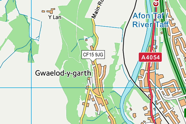 CF15 9JG map - OS VectorMap District (Ordnance Survey)