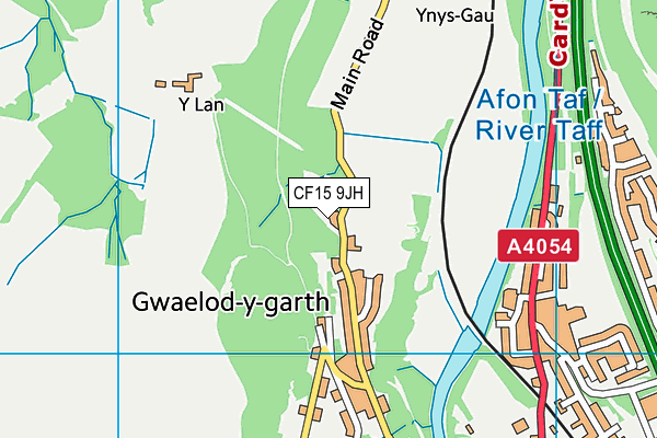 CF15 9JH map - OS VectorMap District (Ordnance Survey)