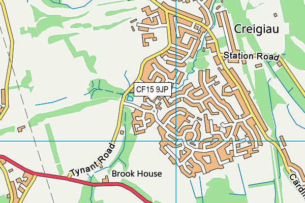 CF15 9JP map - OS VectorMap District (Ordnance Survey)