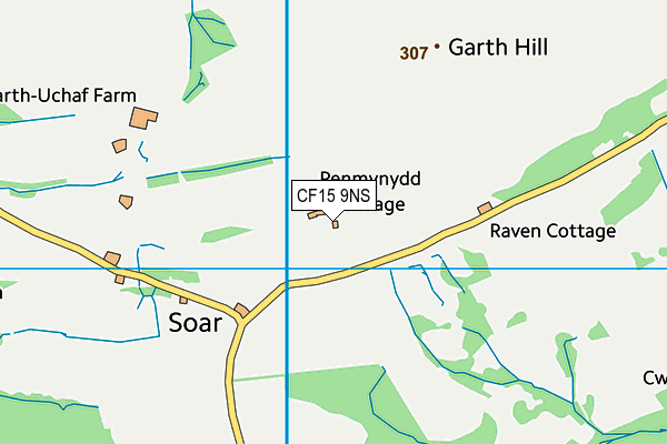 CF15 9NS map - OS VectorMap District (Ordnance Survey)