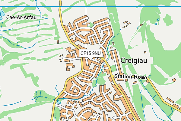 CF15 9NU map - OS VectorMap District (Ordnance Survey)