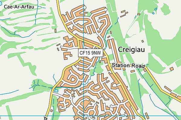 CF15 9NW map - OS VectorMap District (Ordnance Survey)