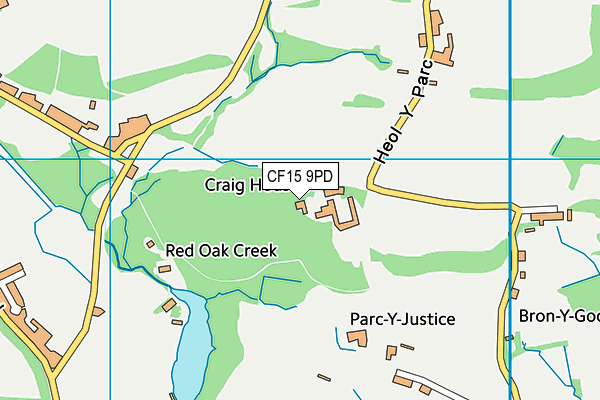 CF15 9PD map - OS VectorMap District (Ordnance Survey)