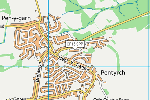 CF15 9PP map - OS VectorMap District (Ordnance Survey)