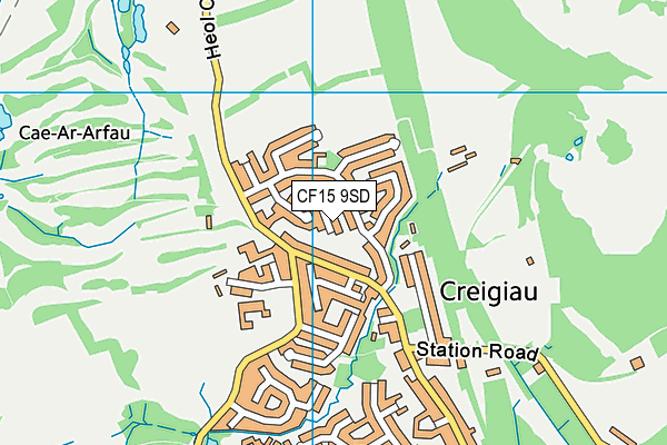 CF15 9SD map - OS VectorMap District (Ordnance Survey)