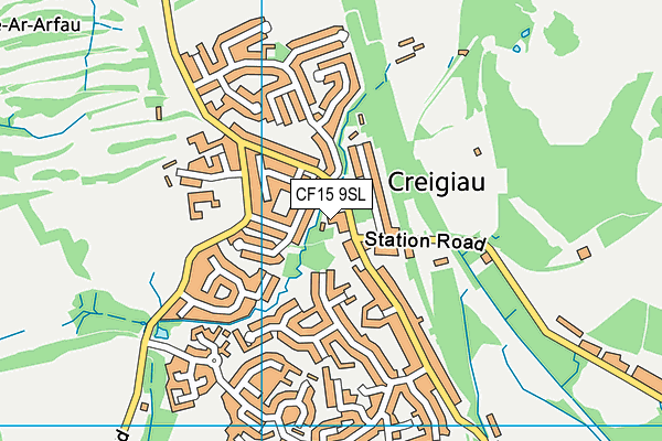 CF15 9SL map - OS VectorMap District (Ordnance Survey)