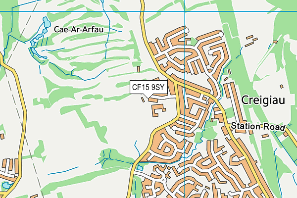 CF15 9SY map - OS VectorMap District (Ordnance Survey)