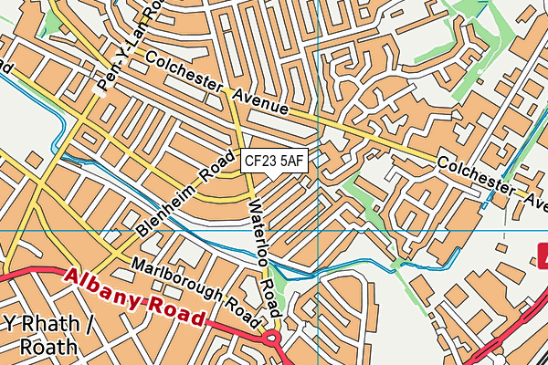 CF23 5AF map - OS VectorMap District (Ordnance Survey)